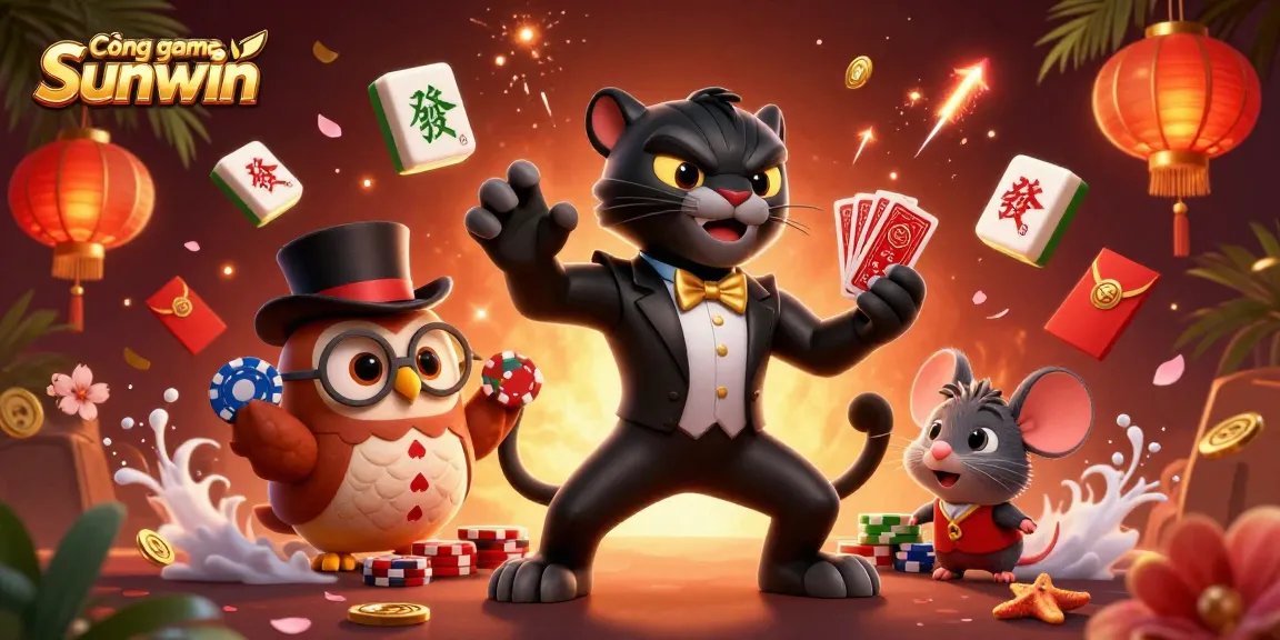 Cổng game Sunwin offers thrilling action with stylish characters and dynamic casino elements in this captivating design.
