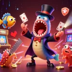 Tải Sunwin showcases a vibrant 3D scene with a bioluminescent eel and anglerfish, bringing dynamic energy to online gambling.